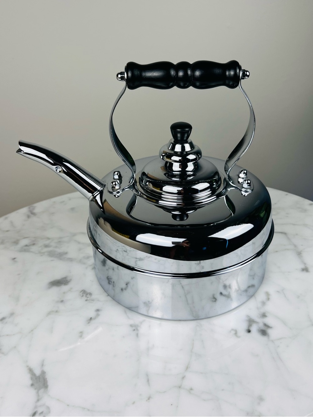 Vintage Simplex Kensington Chrome Tea Kettle – Newey & Bloomer England– Copper